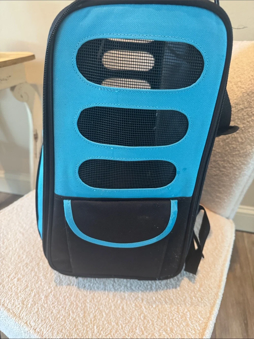 Pet Gear Blue and Black Soft-Sided Pet Carrier Backpack